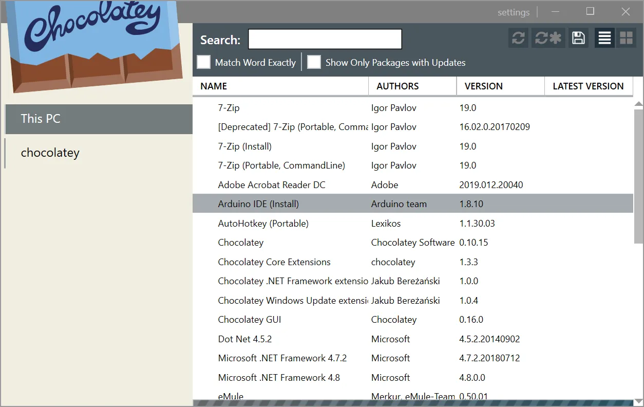 Chocolatey_screenshot