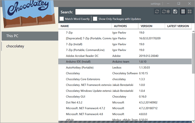 Chocolatey_screenshot